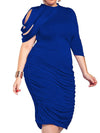 PLUS SIZE ELEGANT DRESS GEONNA blue