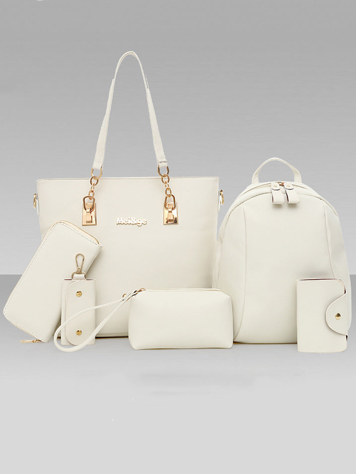 SIX PIECE WOMEN BAG SET RONA white