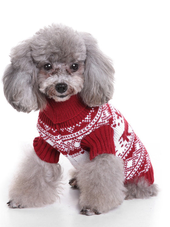 CHRISTMAS DOG SWEATER CLAUDELL red
