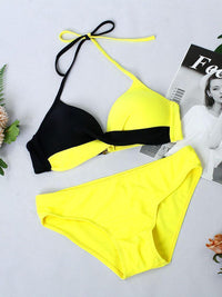 <tc>Bikinis Floria juodas ir geltonas</tc>