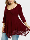 PLUS SIZE SHIRT DADA red