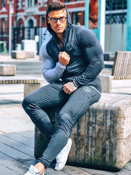 HOODIE RIDLEY dark grey with grey