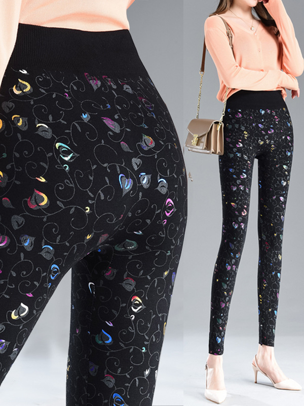LEGGINGS VAIA black and multicolor