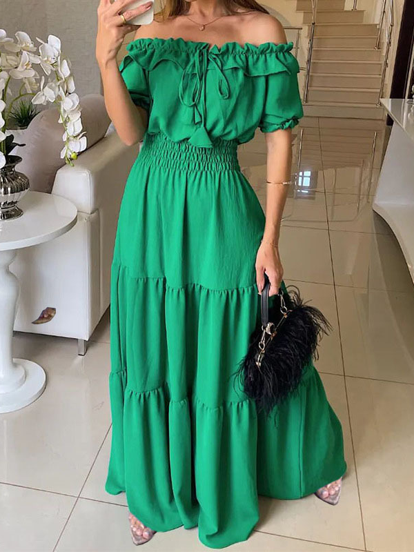 Elegant dress KILONIJA green
