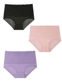 MULTIPACK 3 in 1 PANTIES THELMA color black pink purple