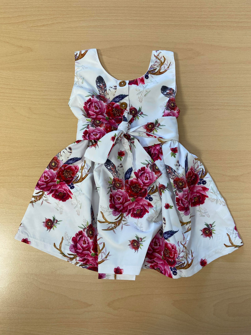 Baby girl dress Lortcon red and white