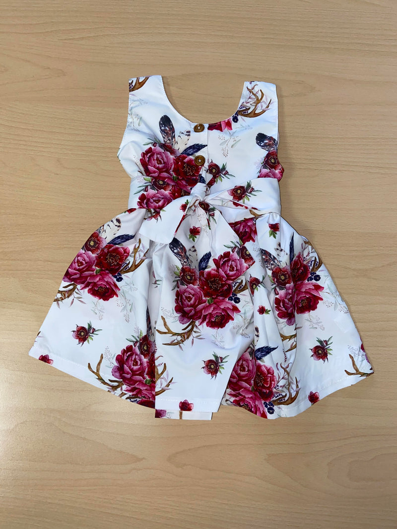 Baby girl dress Lortcon red and white