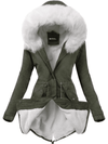 <tc>PARKA bunda SABINA khaki s bílou kožešinou</tc>