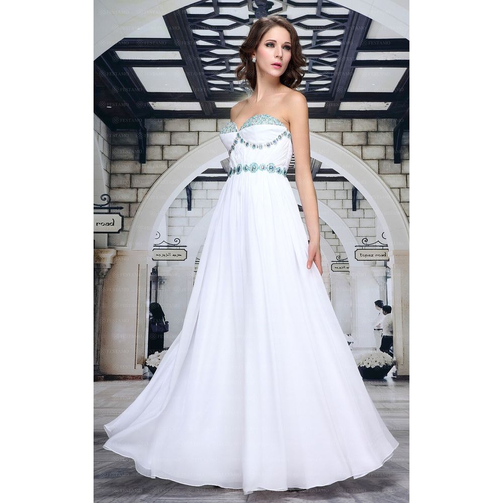 EVENING DRESS TUSSIE white