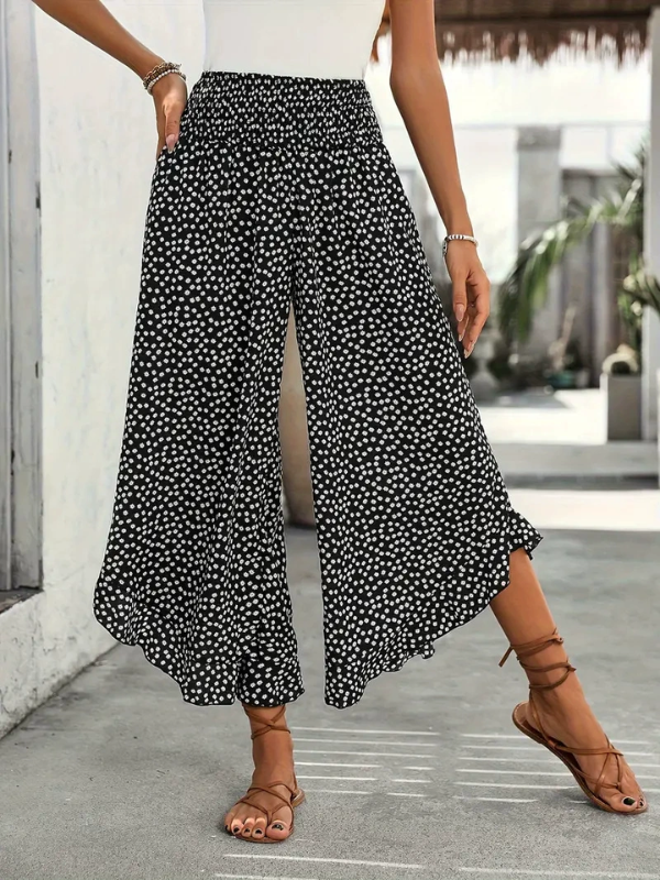 SUMMER PANTS KAVE black with pattern