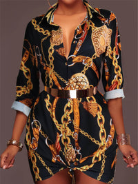 STYLISH SHIRT DRESS (WITHOUT BELT) BALLARI black