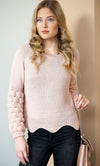 <tc>Pleten pulover Albertha roza</tc>