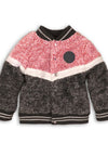 BABY OUTSIDE CARDIGAN MOLY pink- grey