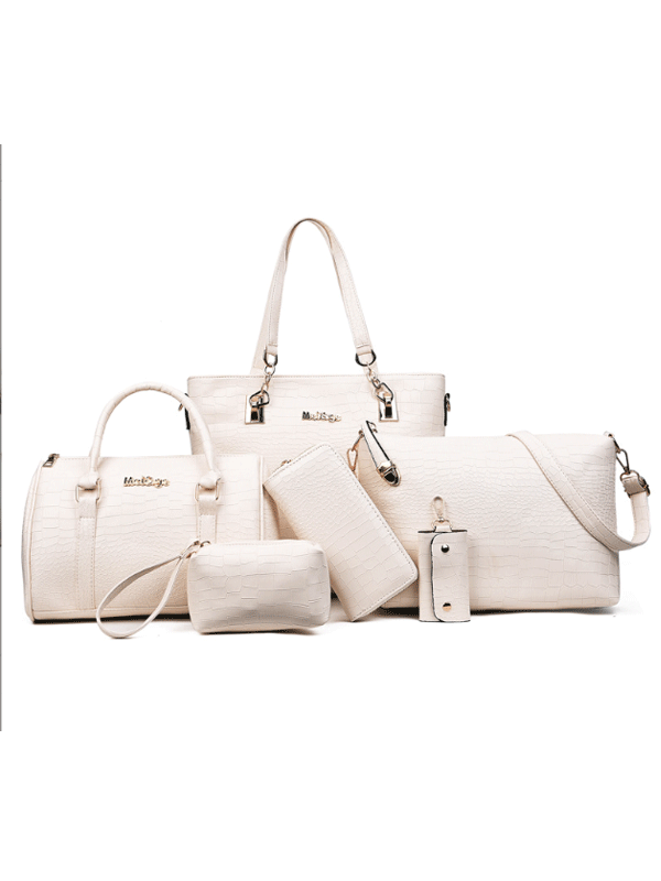 6 PCS BAG'S SET SECORRA white