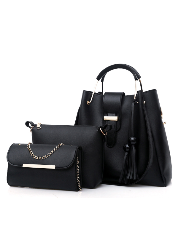 3 PCS BAG'S SET EVOLET black