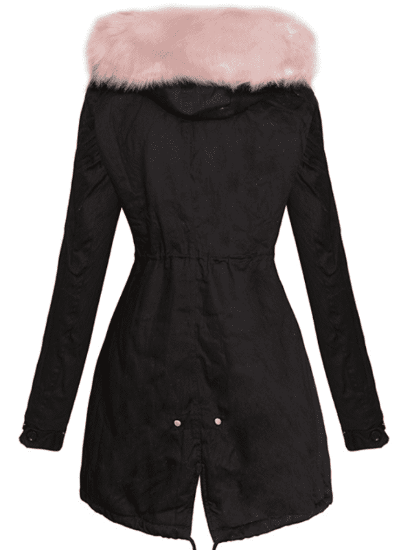 PARKA JACKET MARJORY black with pink fur