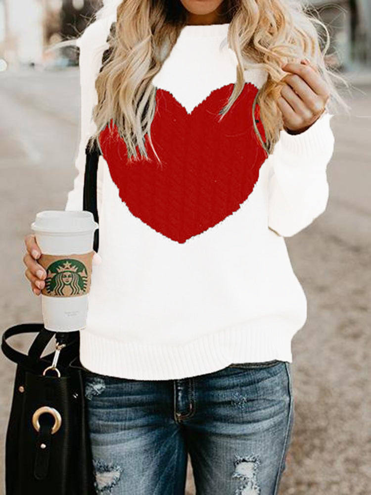 <tc>Megztinis su širdimi Blondie baltas</tc>