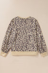 Parchment Leopard Print Crew Neck Sweatshirt