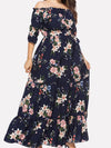 PLUS SIZE MAXI DRESS VICTORIA dark blue