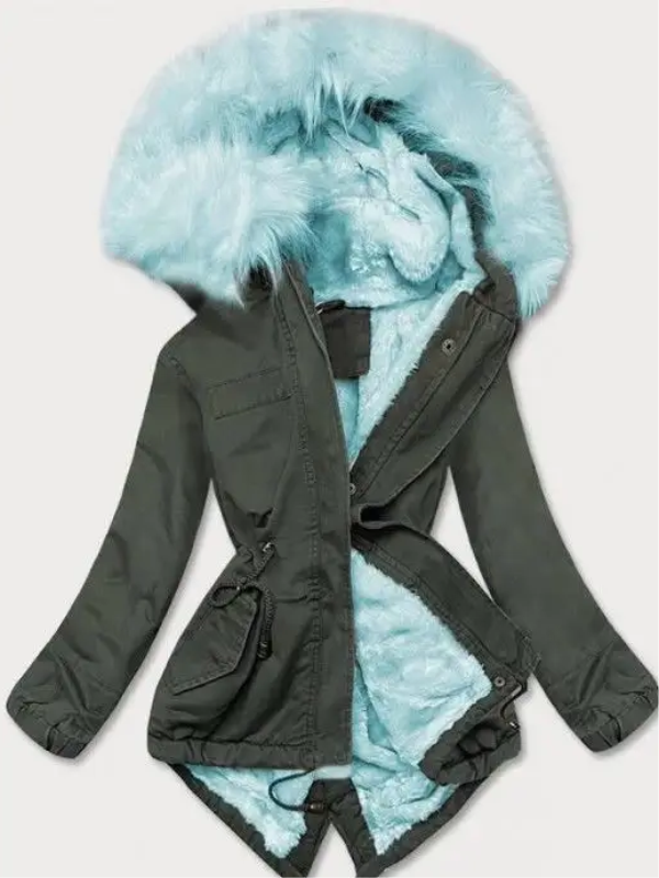 PARKA JACKET DORO WITH BLUE FUR