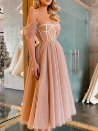 <tc>Elegantiška suknelė Tasmine rožinės spalvos</tc>