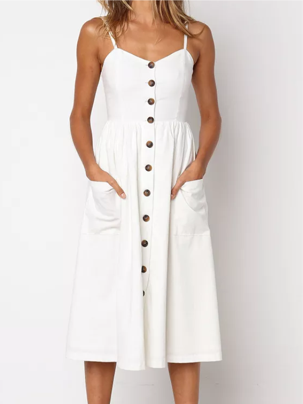 ELEGANT DRESS VINESHA white
