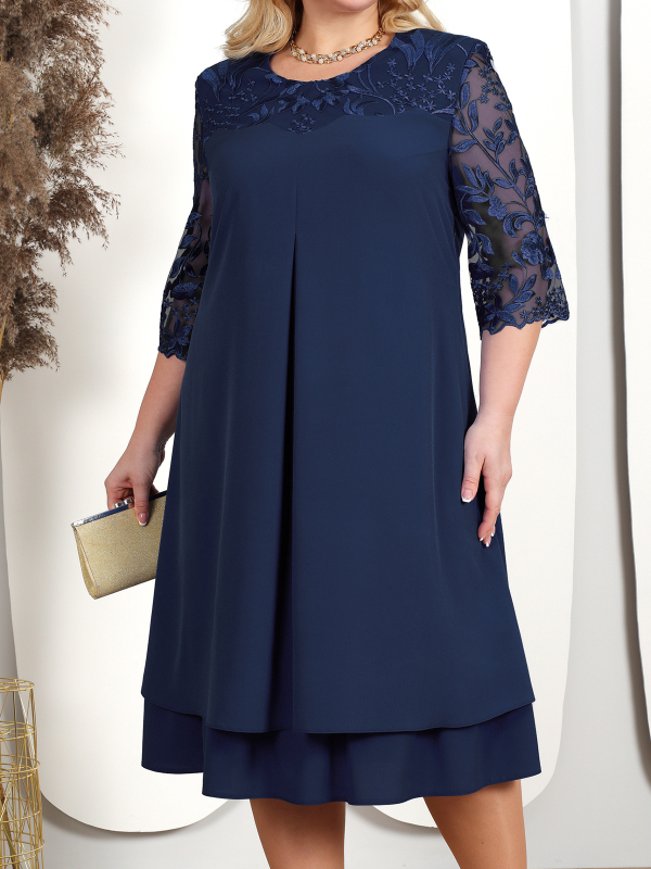 ELEGANT DRESS SHIFIEN Dark Blue