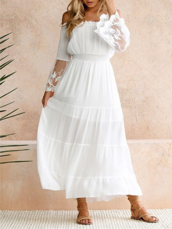 <tc>Maxi šaty Manie biele</tc>