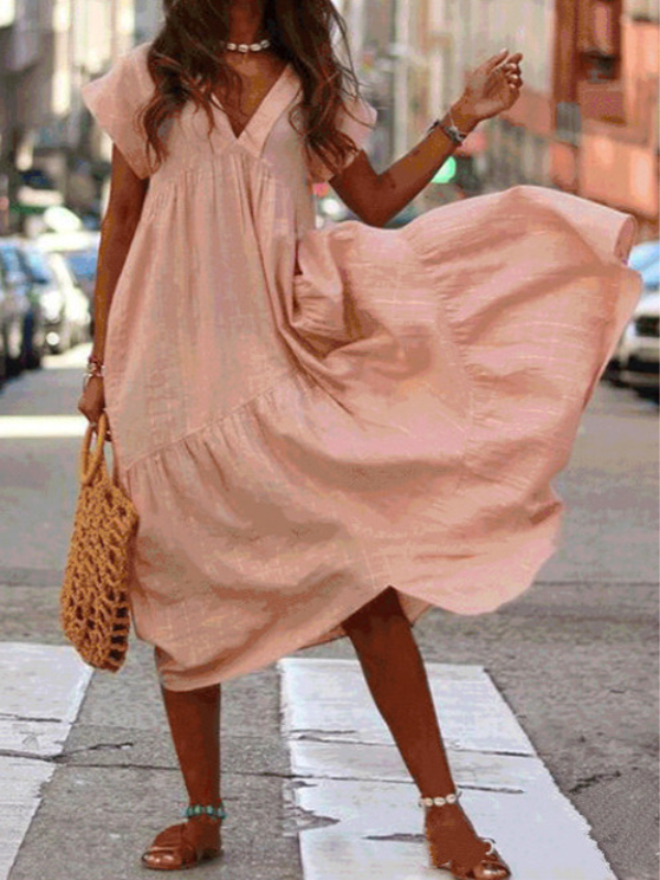 <tc>Elegantiška suknelė Norrine rožinė</tc>