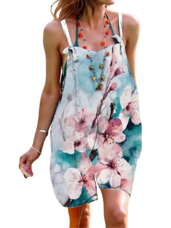 SUMMER JUMPSUIT WITH FLOWERS ADRIENE white