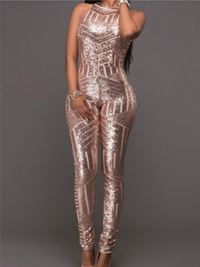 ELEGANT JUMPSUIT OLIVERA pink gold