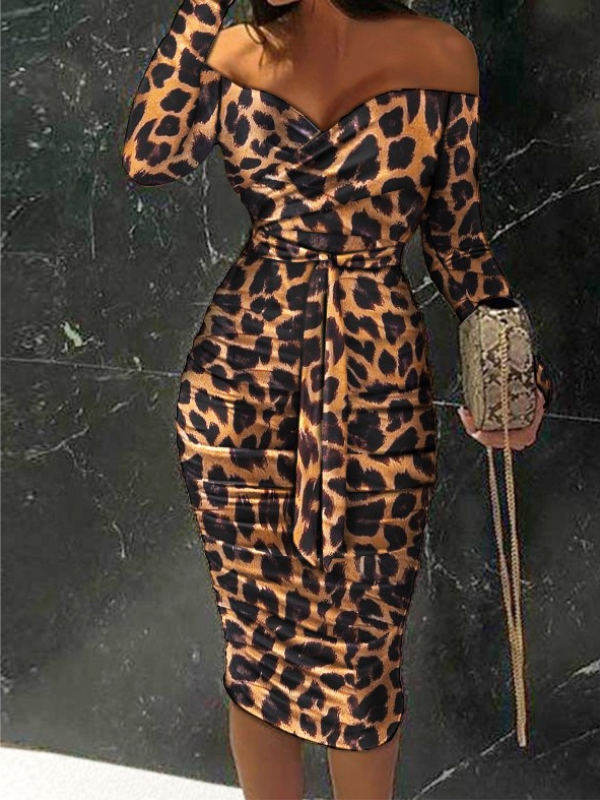 ELEGANT DRESS RENA leopard
