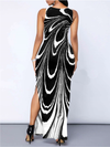 ELEGANT DRESS JADZIA black and white