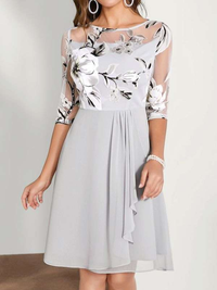 <tc>Elegantiška suknelė Honza šviesiai pilka</tc>