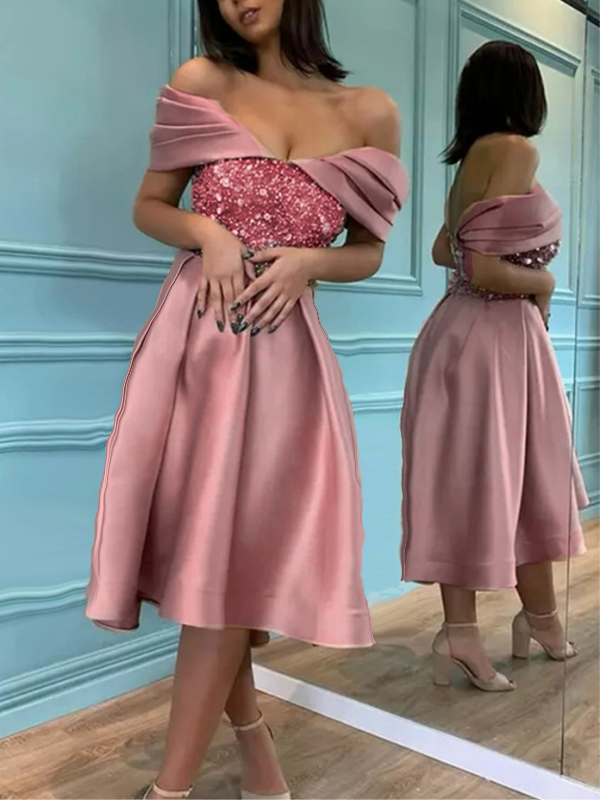 <tc>Elegantiška suknelė Aerilyn rožinė</tc>