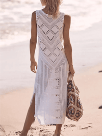 <tc>Obleka za na plažo Alamea bela</tc>