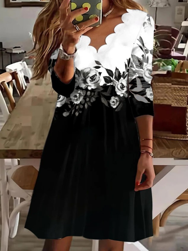 <tc>Elegantné šaty Kaliana čierno-biele</tc>