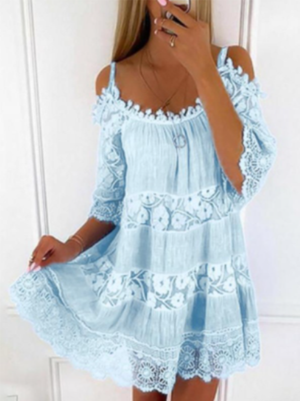 <tc>Elegantiška vasarinė suknelė Becky mėlyna</tc>
