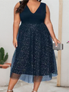 PLUS SIZE DRESS KYNTHIA dark blue