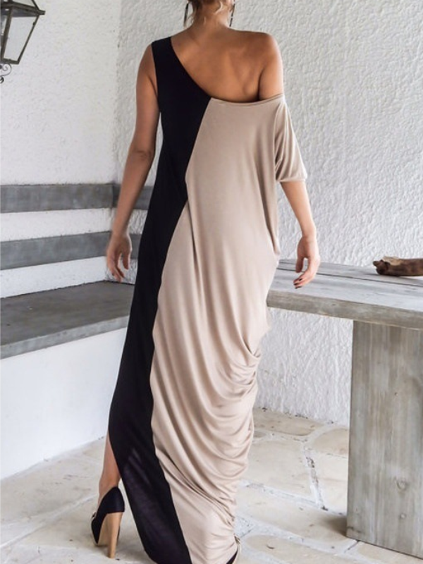 ELEGANT DRESS NYCOLE black and brown