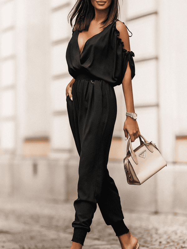 LACE JUMPSUIT MAXINA black