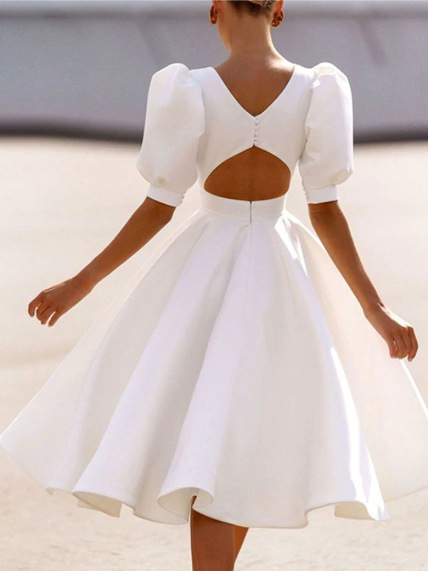 <tc>Elegantiška suknelė Nalleli balta</tc>