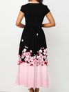 ELEGANT DRESS NANINE black and pink