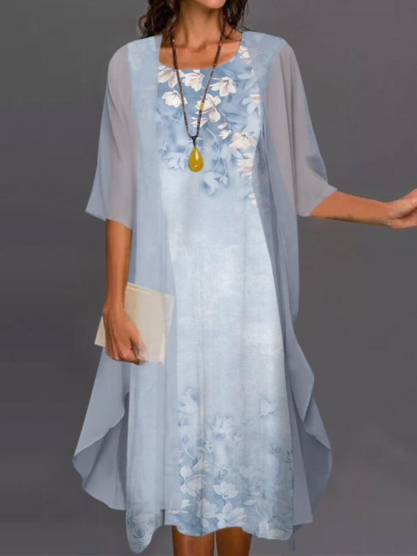 ELEGANT DRESS OULA light blue