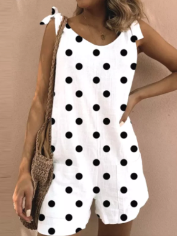 SUMMER JUMPSUIT PENNEE white and black