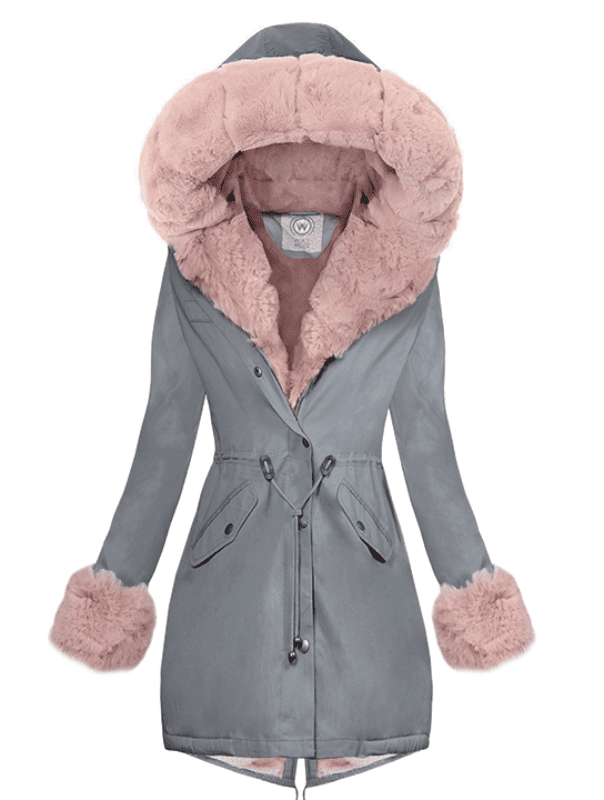 <tc>PARKA JAKNA ELORA sivo-roza</tc>