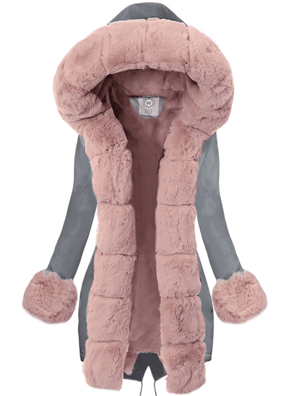 <tc>PARKA JAKNA ELORA sivo-roza</tc>