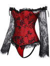 LACE CORSET GAYNOR red
