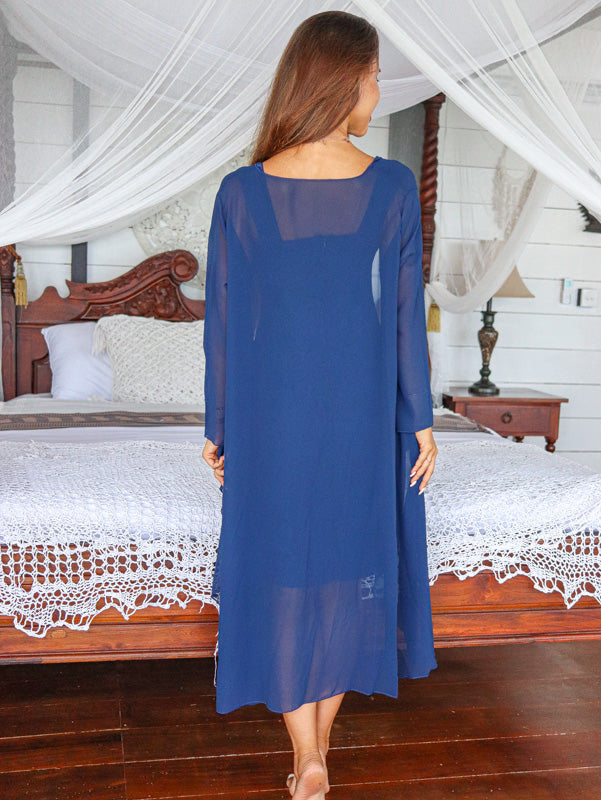 <tc>Elegantiška suknelė Haljina tamsiai mėlyna</tc>