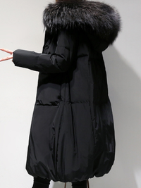 Dlhá zimná bunda Nortiven čierna